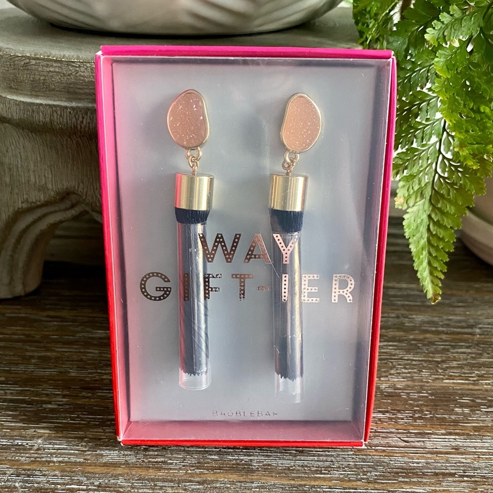 NWOT‎ BaubleBar Druzy Stone Glitter Sparkling Tassel Earrings Christmas Ltd Ed